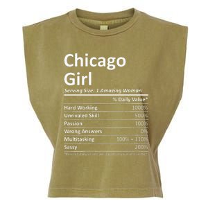 CHICAGO GIRL IL ILLINOIS Funny City Home Roots USA Gift Garment-Dyed Women's Muscle Tee