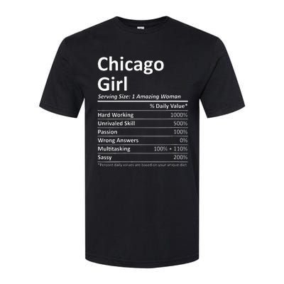 CHICAGO GIRL IL ILLINOIS Funny City Home Roots USA Gift Softstyle CVC T-Shirt