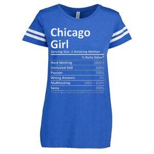 CHICAGO GIRL IL ILLINOIS Funny City Home Roots USA Gift Enza Ladies Jersey Football T-Shirt