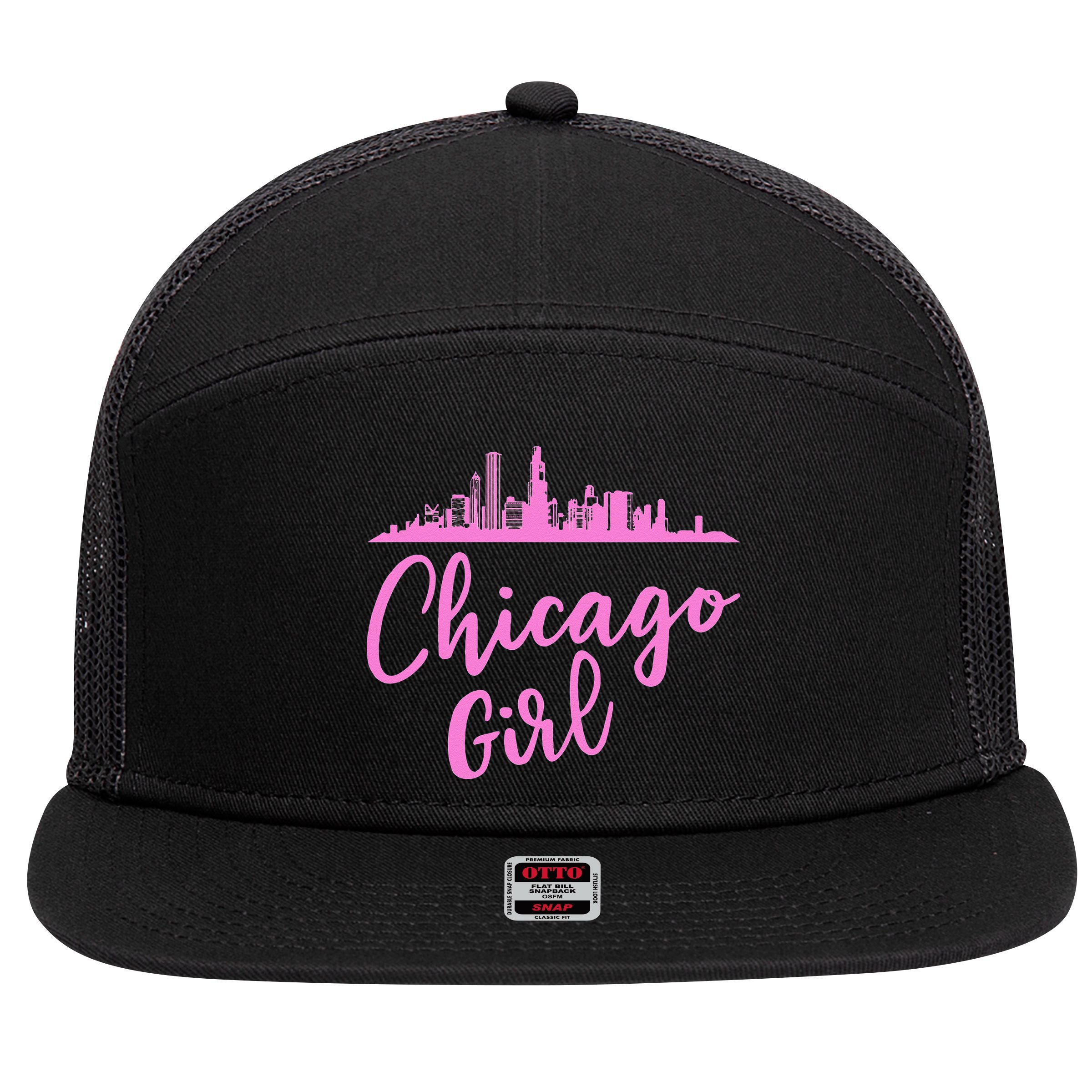 Chicago Girl Illinois State 7 Panel Mesh Trucker Snapback Hat