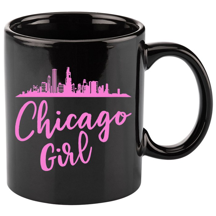 Chicago Girl Illinois State 11oz C Handle Ceramic Mug