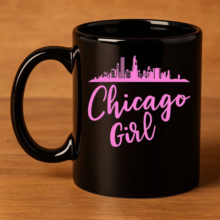 Chicago Girl Illinois State 11oz C Handle Ceramic Mug