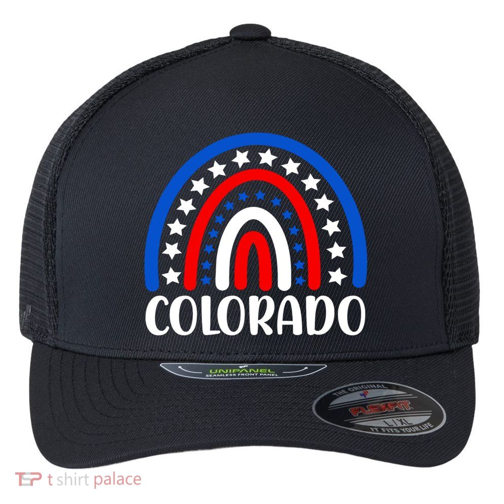 Colorado Gift I Love Colorado Usa Cute Gift Flexfit Unipanel Trucker Cap