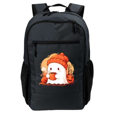 Cute Ghost Ing Autumn Pumpkin Season Coffee Lovers Great Gift Daily Commute Backpack