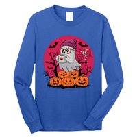 Cute Ghost Ing Coffee Funny Pumpkin Costume Gift Long Sleeve Shirt