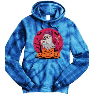 Cute Ghost Ing Coffee Funny Pumpkin Costume Gift Tie Dye Hoodie