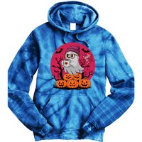 Cute Ghost Ing Coffee Funny Pumpkin Costume Gift Tie Dye Hoodie