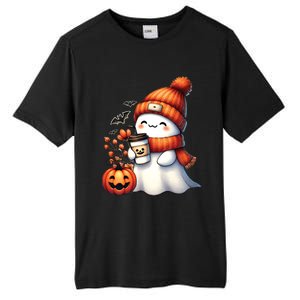 Cute Ghost Ing Coffee Halloween Ghost Coffee Gift Tall Fusion ChromaSoft Performance T-Shirt