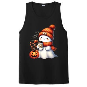 Cute Ghost Ing Coffee Halloween Ghost Coffee Gift PosiCharge Competitor Tank