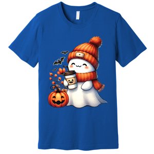 Cute Ghost Ing Coffee Halloween Ghost Coffee Gift Premium T-Shirt