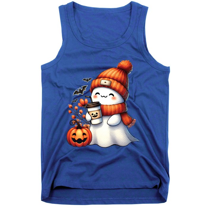 Cute Ghost Ing Coffee Halloween Ghost Coffee Gift Tank Top