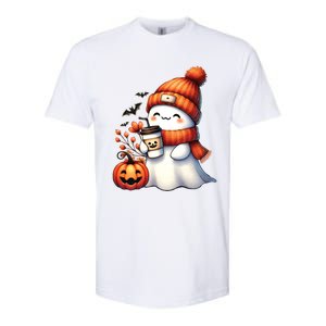 Cute Ghost Ing Coffee Halloween Ghost Coffee Gift Softstyle CVC T-Shirt