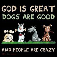 Cute God Is Great Dogs Are Good And People Are Crazy Premium T-Shirt