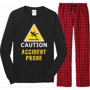 Clumsy Gift Idea Accident Prone For Him Or Her Long Sleeve Pajama Set