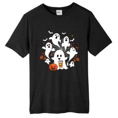 Cute Ghost Ing Coffee Halloween Pumpkin Coffee Funny Gift Tall Fusion ChromaSoft Performance T-Shirt