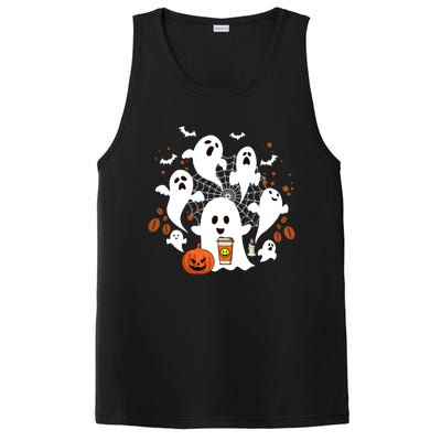 Cute Ghost Ing Coffee Halloween Pumpkin Coffee Funny Gift PosiCharge Competitor Tank