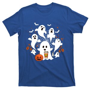 Cute Ghost Ing Coffee Halloween Pumpkin Coffee Funny Gift T-Shirt