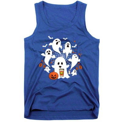 Cute Ghost Ing Coffee Halloween Pumpkin Coffee Funny Gift Tank Top