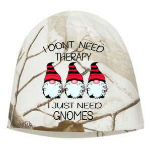 Cute Gnomes I Dont Need Therapy I Just Need Gnomes Funny Kati - Camo Knit Beanie