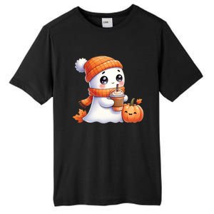 Cute Ghost Ing Coffee Halloween Pumpkin Spice Gift Tall Fusion ChromaSoft Performance T-Shirt