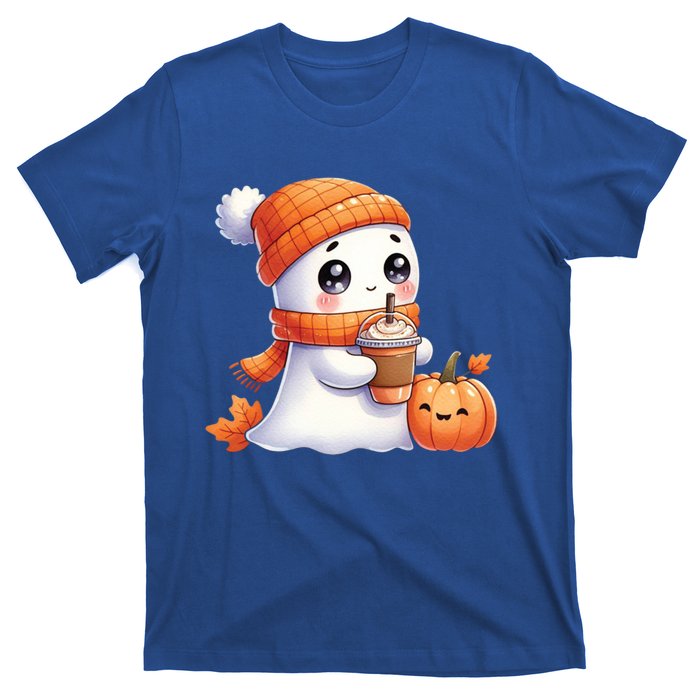 Cute Ghost Ing Coffee Halloween Pumpkin Spice Gift T-Shirt