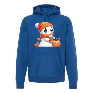 Cute Ghost Ing Coffee Halloween Pumpkin Spice Gift Premium Hoodie