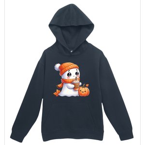 Cute Ghost Ing Coffee Halloween Pumpkin Spice Gift Urban Pullover Hoodie