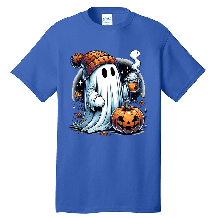 Cute Ghost Ing Coffee Funny Gift Tall T-Shirt