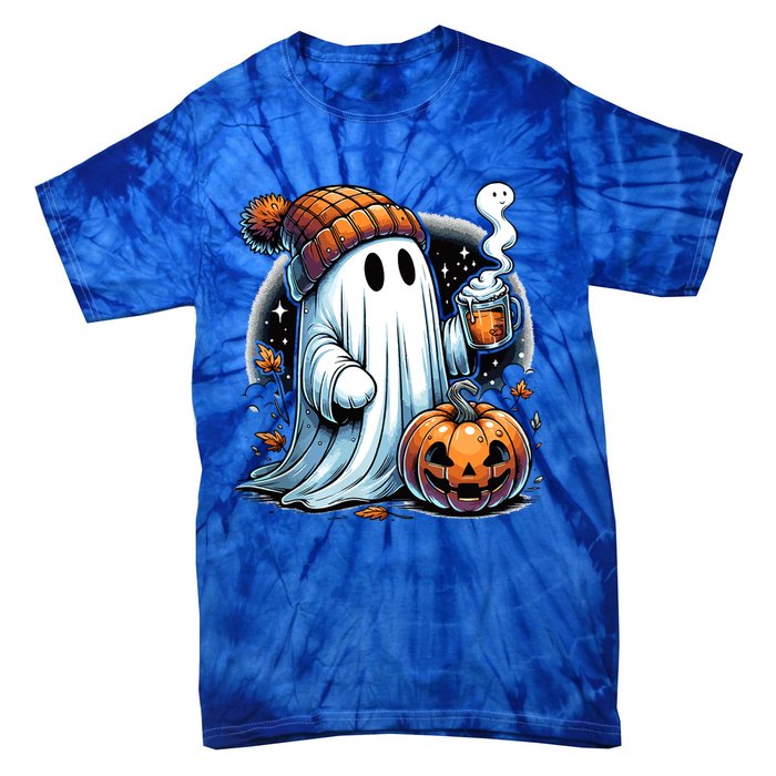 Cute Ghost Ing Coffee Funny Gift Tie-Dye T-Shirt