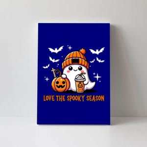 Cute Ghost Ing Coffee Pumpkin Love The Spooky Season Cute Gift Canvas