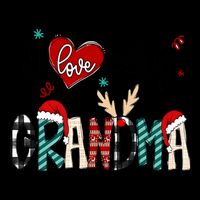 Christmas Grandma I Love Being Grandma Drawstring Bag