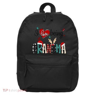 Christmas Grandma I Love Being Grandma 16 in Basic Backpack