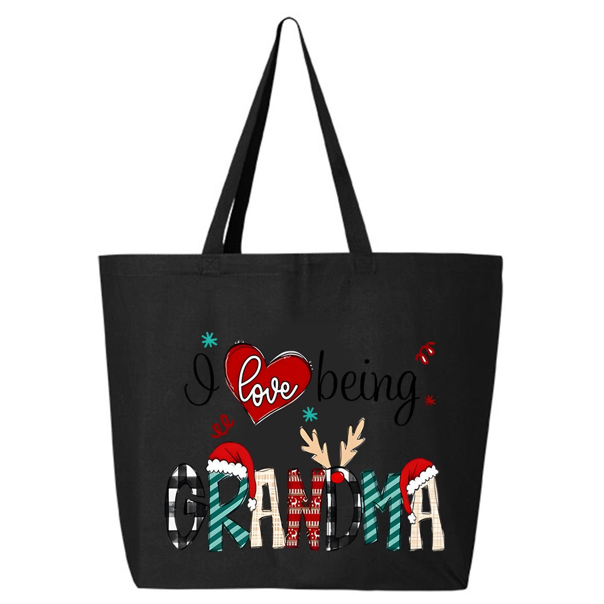 Christmas Grandma I Love Being Grandma 25L Jumbo Tote