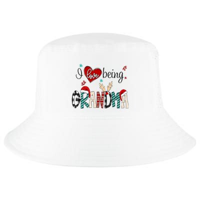 Christmas Grandma I Love Being Grandma Cool Comfort Performance Bucket Hat