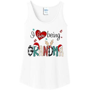 Christmas Grandma I Love Being Grandma Ladies Essential Tank