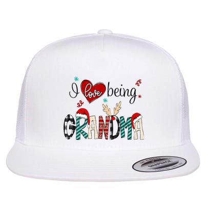 Christmas Grandma I Love Being Grandma Flatbill Hat