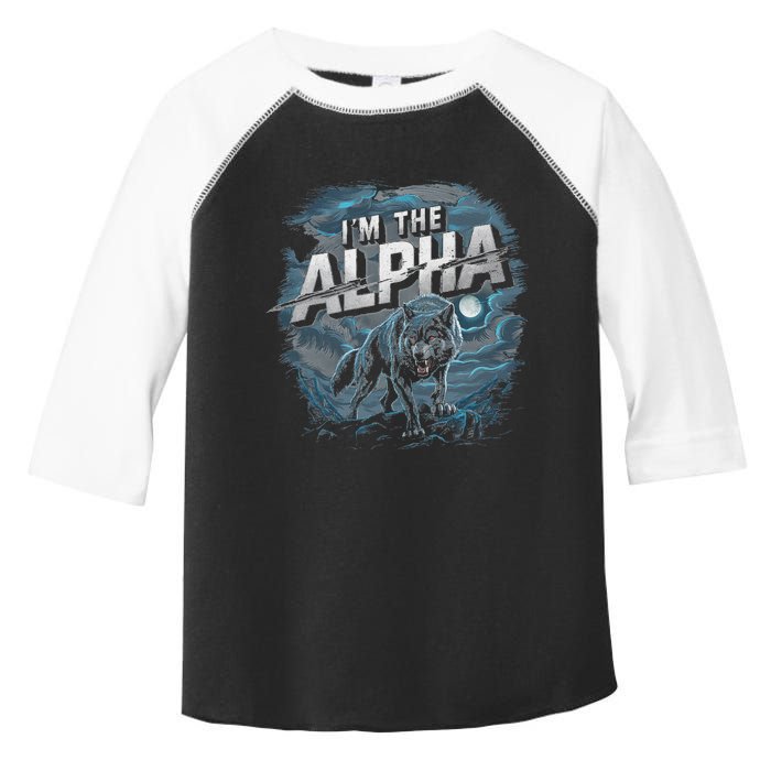 Cool Graphic IM The Alpha Wolf Trendy Toddler Fine Jersey T-Shirt