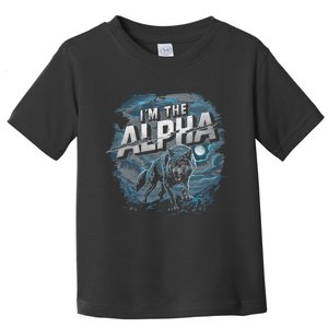 Cool Graphic IM The Alpha Wolf Trendy Toddler T-Shirt