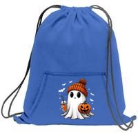 Cute Ghost Ing Coffee Halloween Ghost Ice Coffee Cute Gift Sweatshirt Cinch Pack Bag