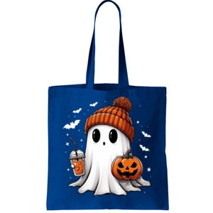 Cute Ghost Ing Coffee Halloween Ghost Ice Coffee Cute Gift Tote Bag