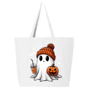 Cute Ghost Ing Coffee Halloween Ghost Ice Coffee Cute Gift 25L Jumbo Tote