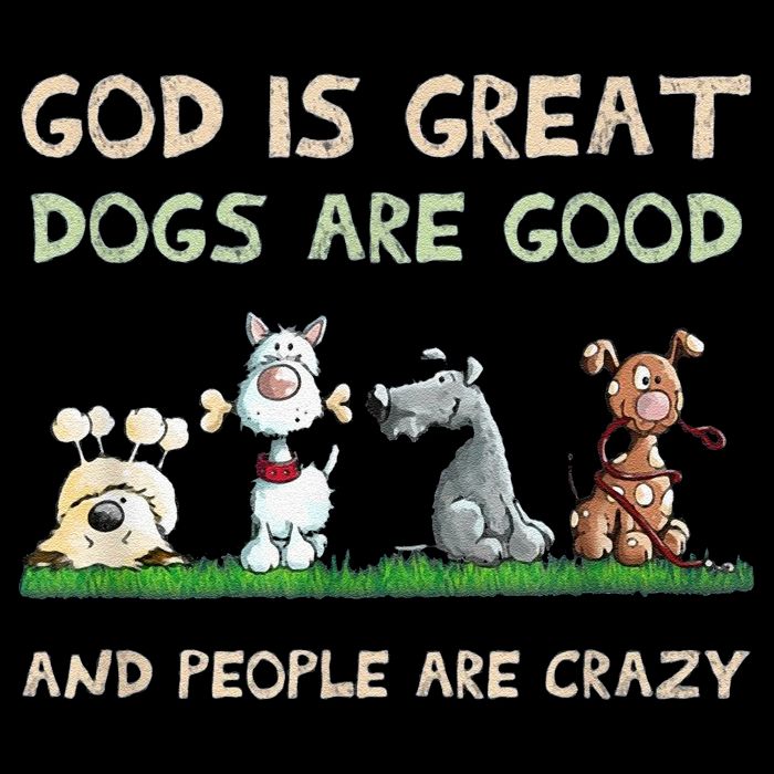 Cute God Is Great Dogs Are Good And People Are Crazy Button