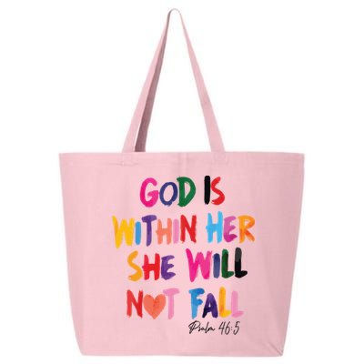 Christian God Is Within Her She Will Not Fall Christian Bible 25L Jumbo Tote