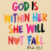 Christian God Is Within Her She Will Not Fall Christian Bible Drawstring Bag