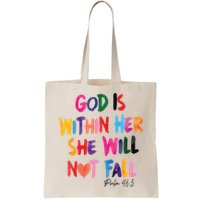 Christian God Is Within Her She Will Not Fall Christian Bible Bag