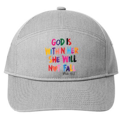 Christian God Is Within Her She Will Not Fall Christian Bible 7-Panel Snapback Hat