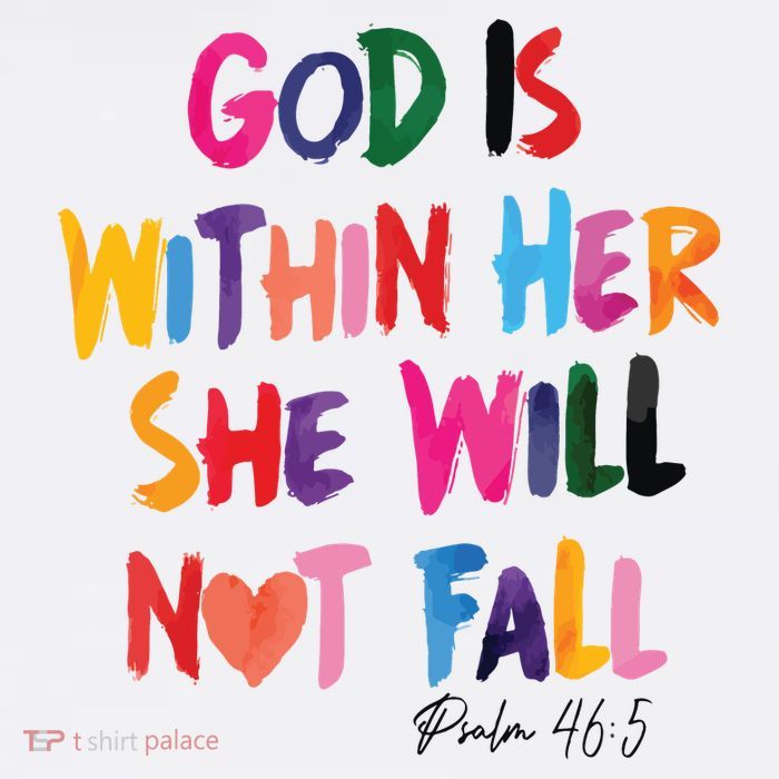 Christian God Is Within Her She Will Not Fall Christian Bible Performance Shirt