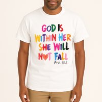 Christian God Is Within Her She Will Not Fall Christian Bible Tall T-Shirt