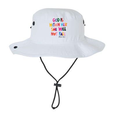 Christian God Is Within Her She Will Not Fall Christian Bible Bucket Hat