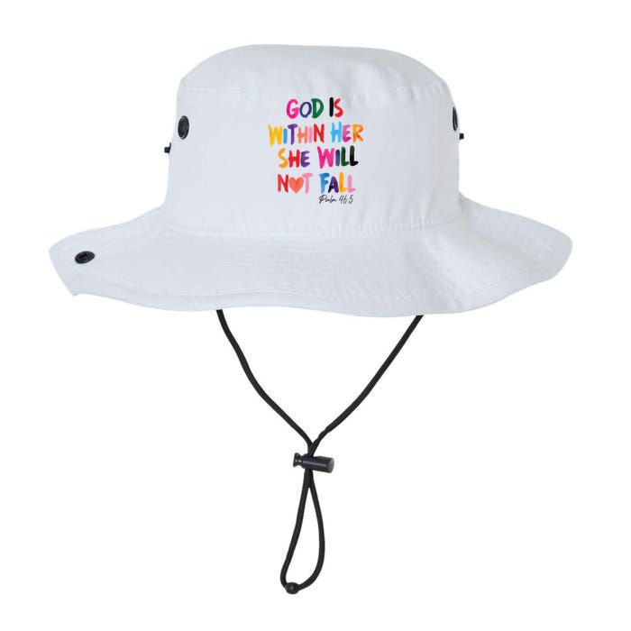 Christian God Is Within Her She Will Not Fall Christian Bible Bucket Hat